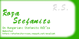 roza stefanits business card